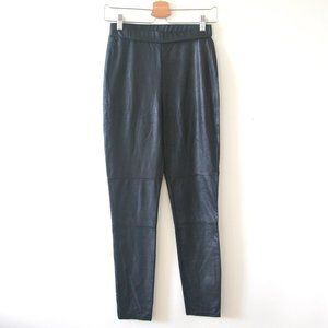 Size S - SPLENDID Women's Black Faux Leather Legging Pants